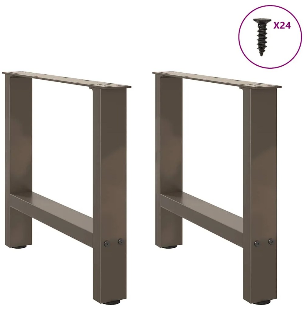 2 db natúr acél dohányzóasztal láb 50 x (42-43) cm acél