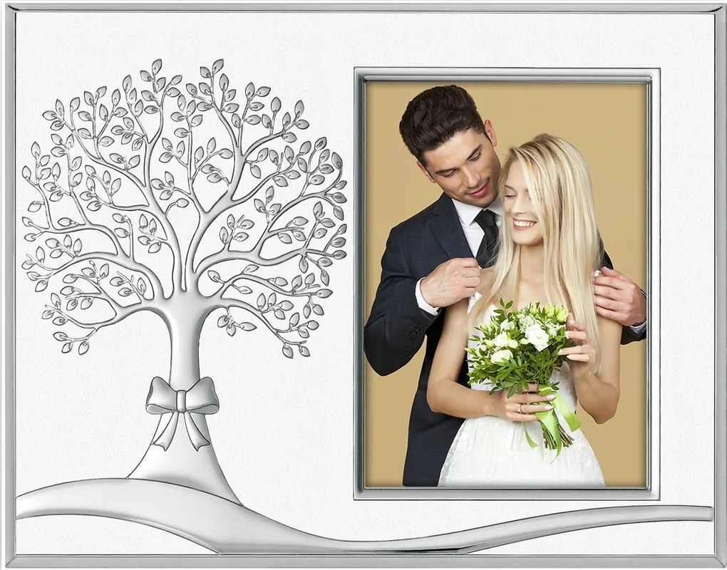 Ezüstözött Képkeret Esküvő Évforduló 10x15 cm Zep olasz minőség