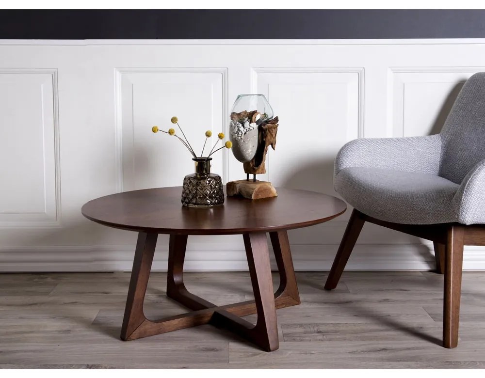 San Marino vízcsepp asztali dekoráció, teak fa/üveg, 25 cm