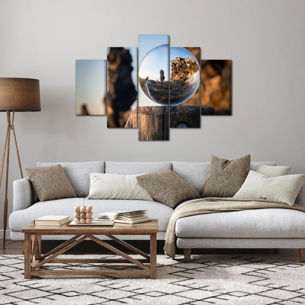 Nagyító és a táj képe (150x105 cm)