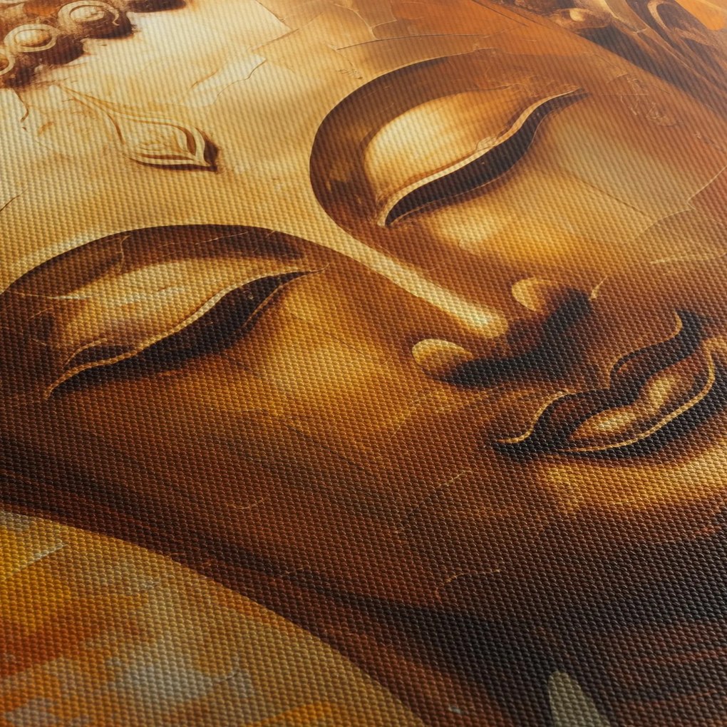 Kép - Buddha, olajfestmény (órával) (90x30 cm)