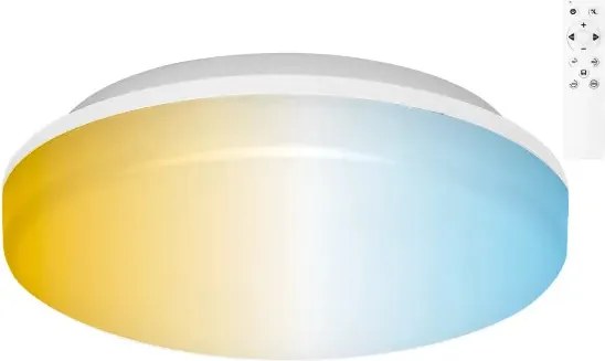 LED nedvességálló mennyezeti lámpa 24W CCT távirányítóval