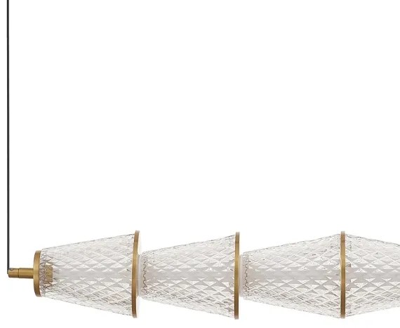 LED Csillár zsinóron SANSA LED/11W/230V arany/átlátszó