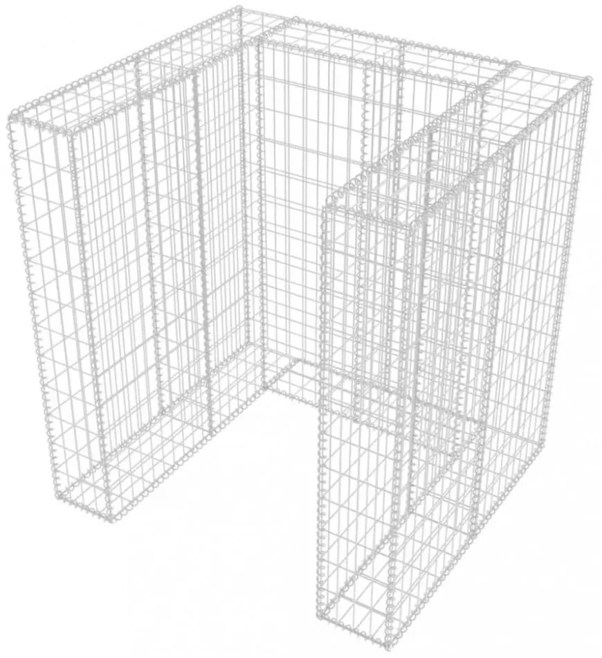 acél gabion 1 db gurulós kukához 110 x 100 x 120 cm