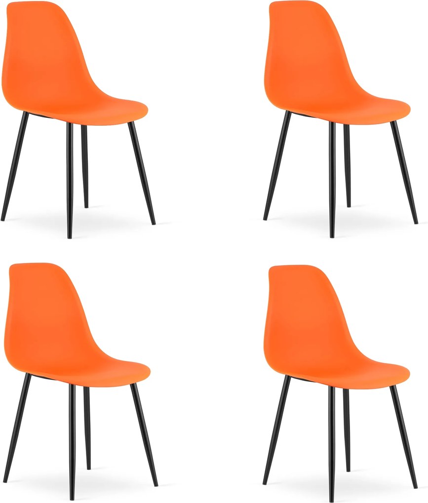 OSAKA narancssárga szék fekete lábakkal