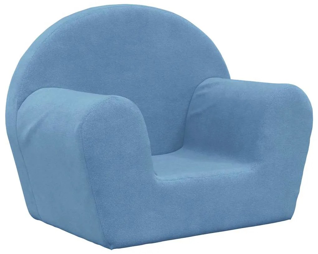 kék puha plüss gyerekkanapé