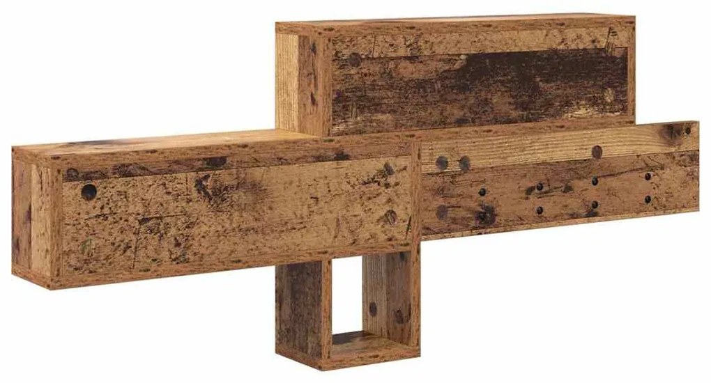 Fali Kabáthorog polcokkal Régi fa 100 x 12 x 43.5 cm Faanyag