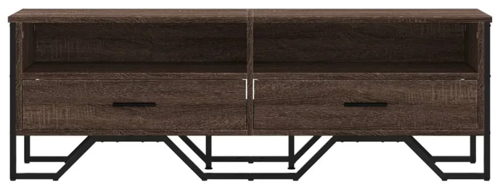 barna tölgy színű szerelt fa TV-szekrény 122 x 34 x 41 cm