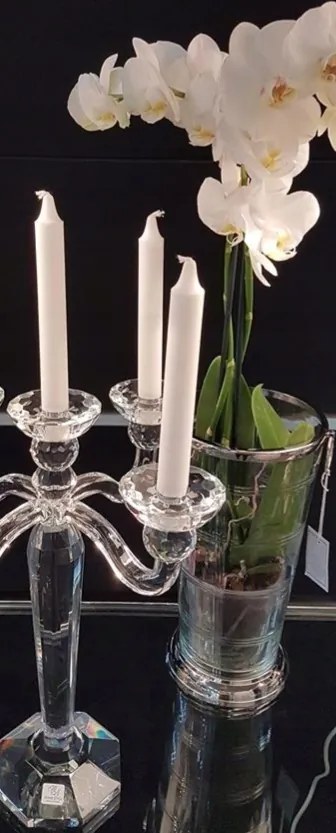 Üveg Váza Ezüst Glamour Elegáns