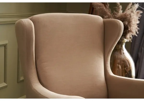 NUPI krémszínű füles fotel