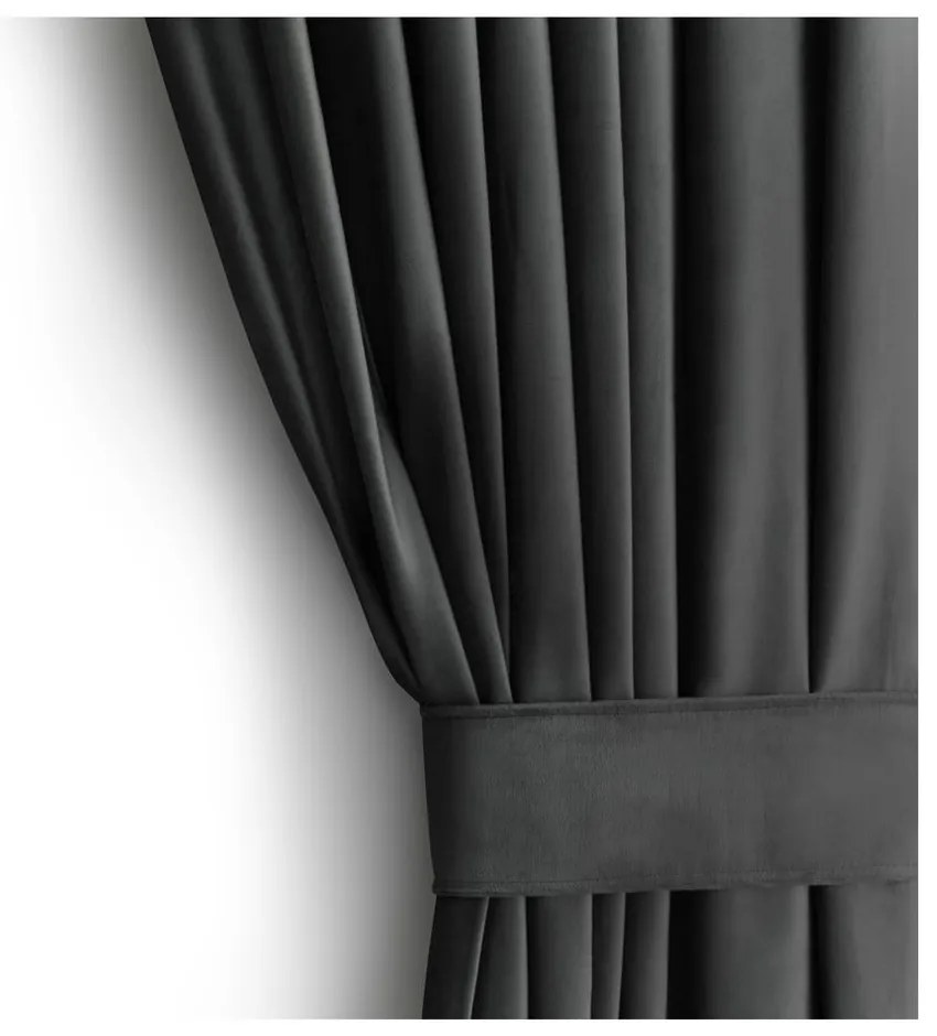Szürke bársony dimout (részleges sötétítő) függöny 140x270 cm – Restilo