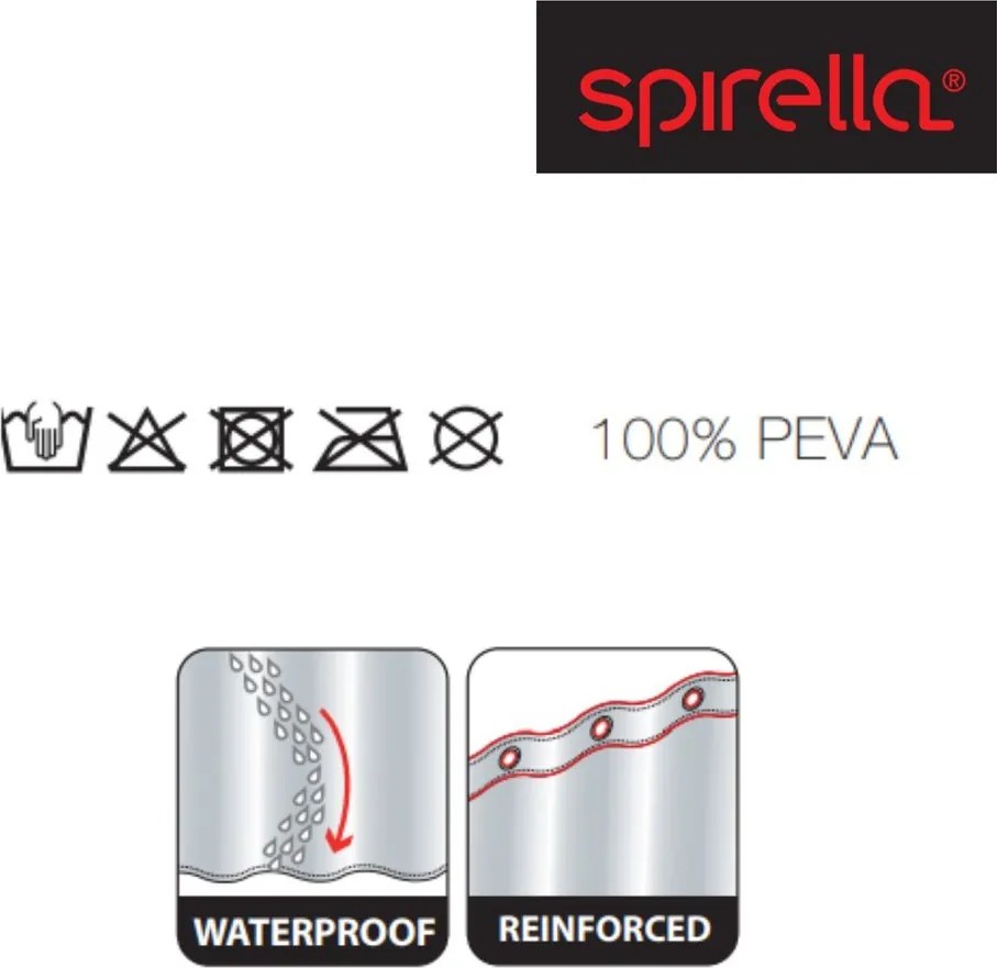 Zuhanyfüggöny 180x200 cm Goldfish – Spirella