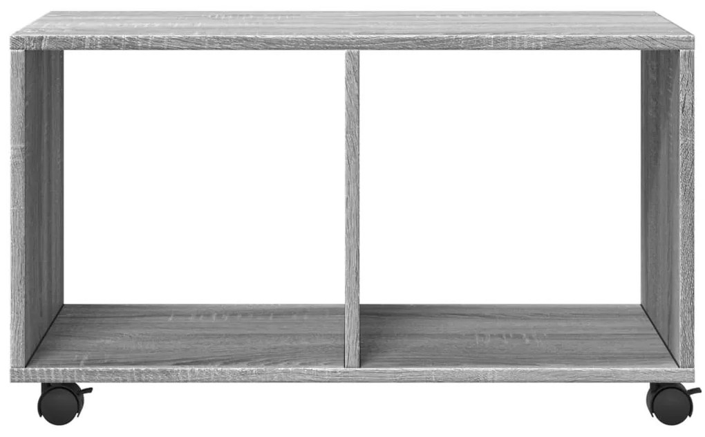 szürke sonoma színű szerelt fa görgős szekrény 72x33x42,5 cm