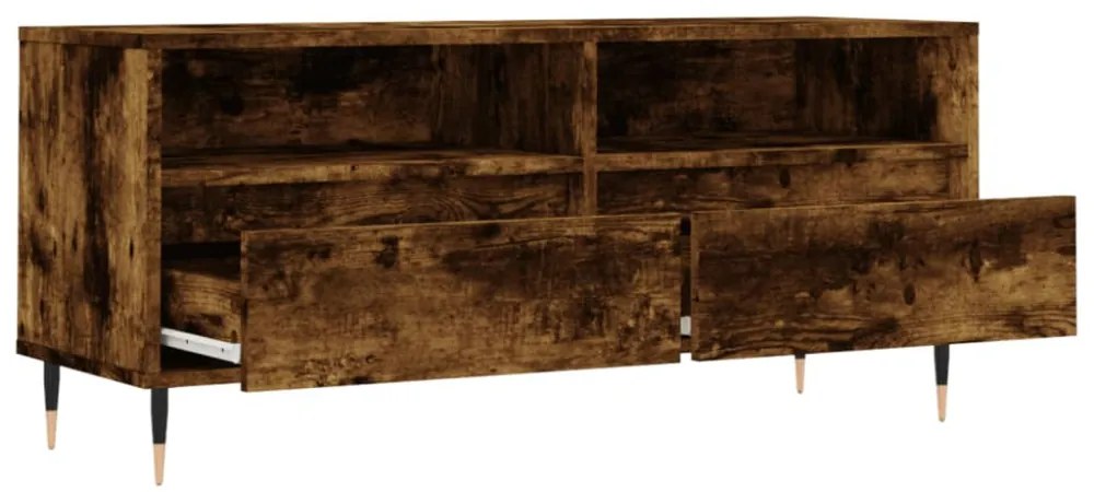 füstös tölgy színű szerelt fa TV-szekrény 100x34,5x44,5 cm