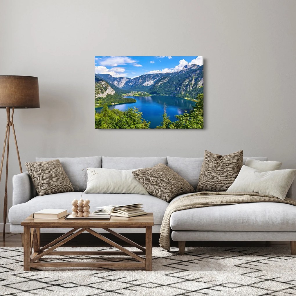 Kép - Hallstatt tó, Hallstatt, Austria (90x60 cm)