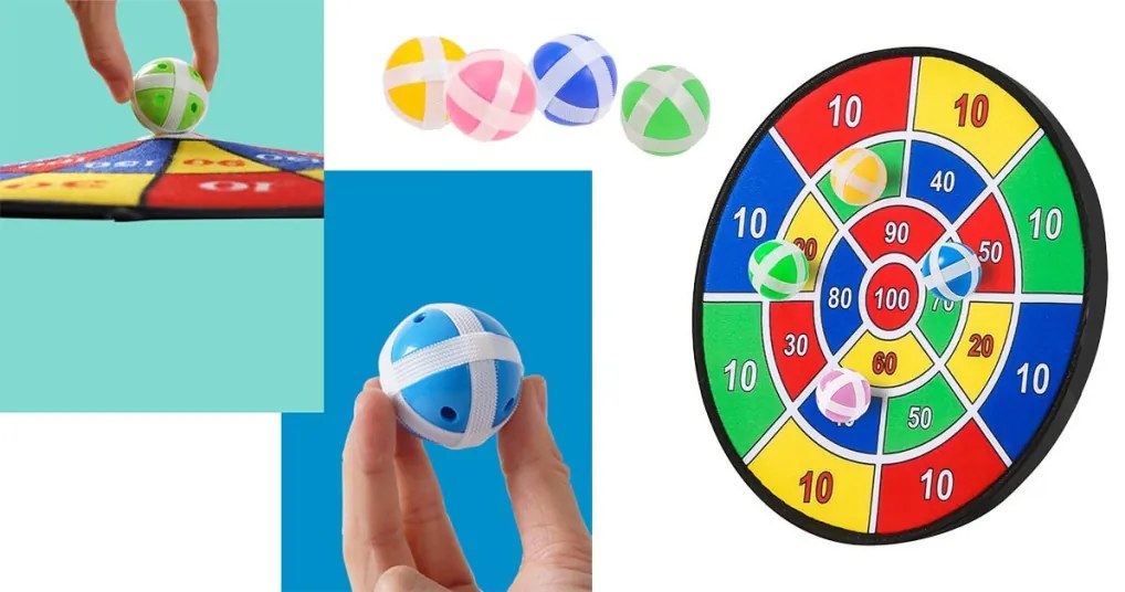 Játék darts tábla öntapadós labdákkal