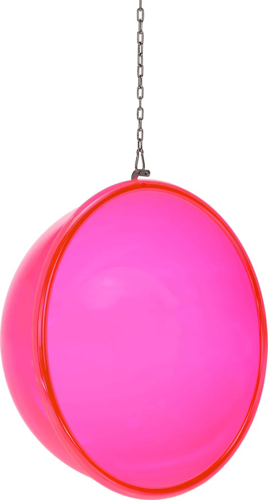 Függő fotel, rózsaszín/ezüst/fehér, BUBBLE TYP 1
