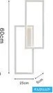 UNIVERSO Fali lámpa 32W 2560lm CCT 250x600x50mm IP20 fehér