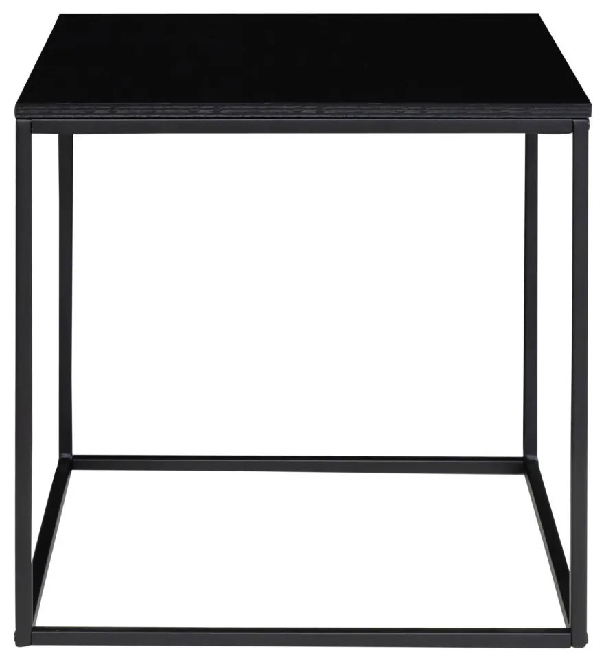 Vita dohányzóasztal fekete, fekete kerettel, 45x45x45 cm