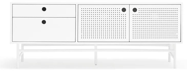 Fehér TV-állvány 140x52 cm Punto - Teulat