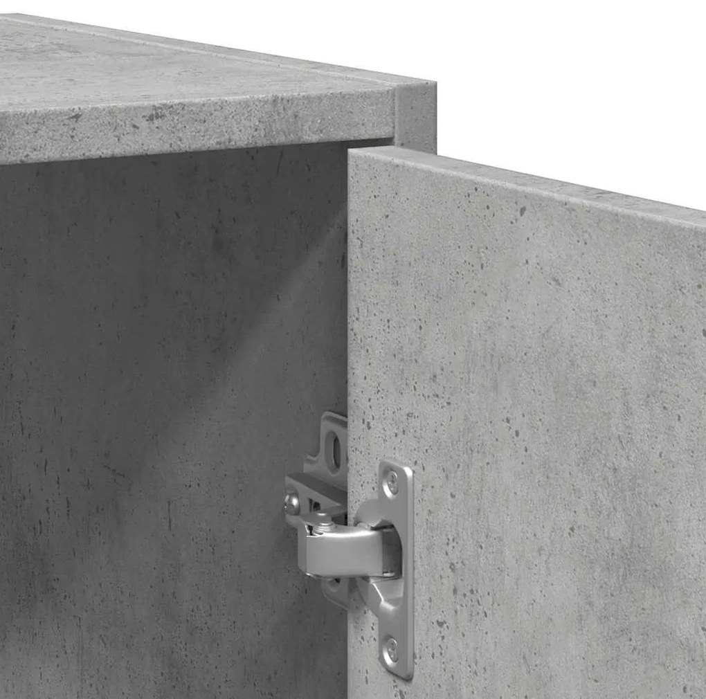 Fürdőszoba mosdószekrény beton szürke 60x33x60 cm Gépelt fa