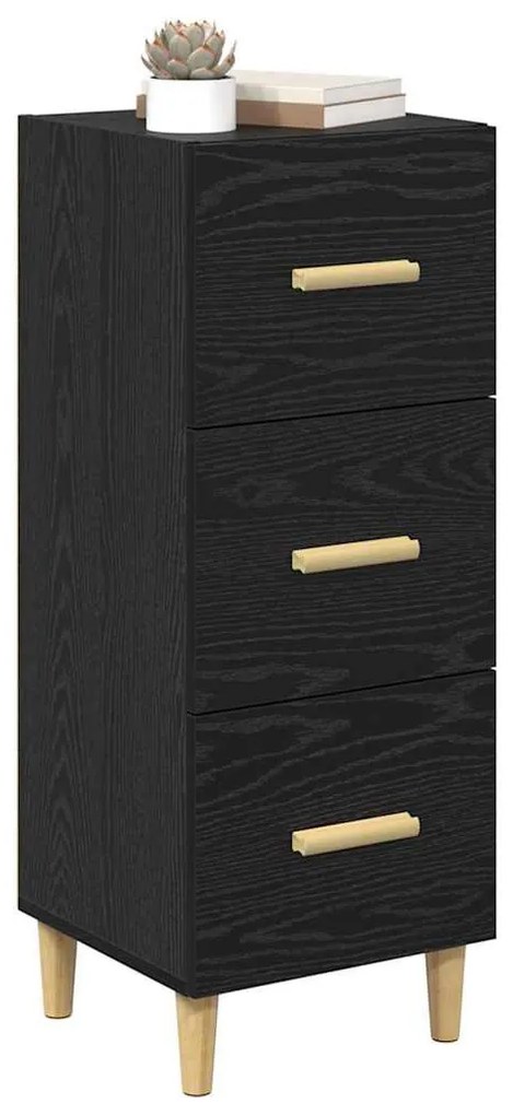 Széf fiókkal Musta tammi 34.5 x 34 x 90 cm Faanyag