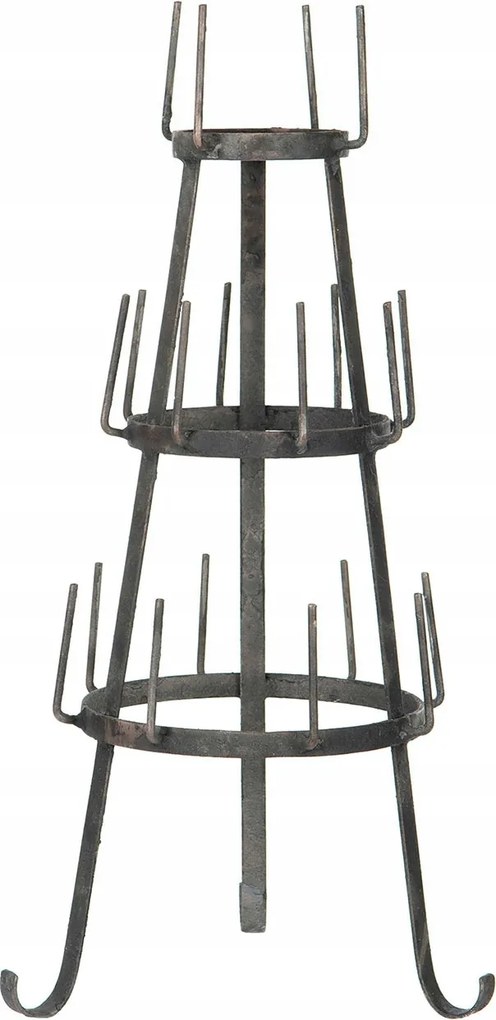 Konyhai Pohártartó Állvány fém loft stílusú dekoráció konyhába nappaliba 57cm