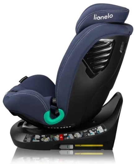 Lionelo - Forgatható autósülés bázissal BASTIAAN ONE i-Size 40–150 cm tengerészkék