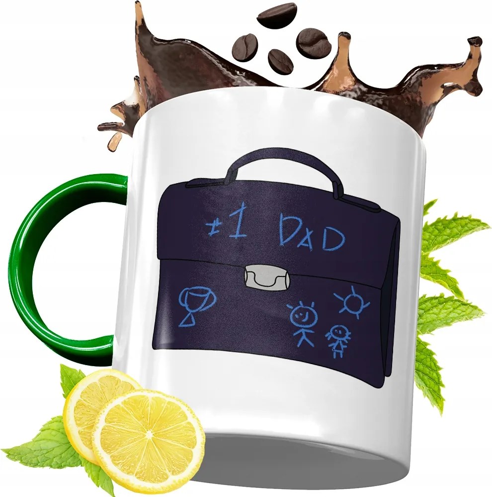 Zöld Bögre Apukának Születésnapi Ajándék fényképes nyomtatással