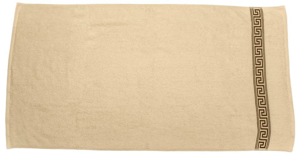 Törölköző GREEK 50 x 90 cm krém, 100% pamut