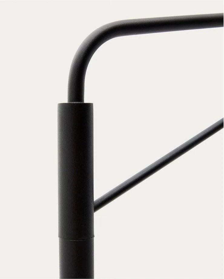 Fehér-fekete állólámpa üveg búrával (magasság 164 cm) Eilo – Kave Home