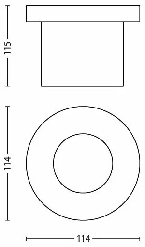 Philips 17306/47/16 - LED Kültéri behajtó lámpa 1xLED/3W/230V
