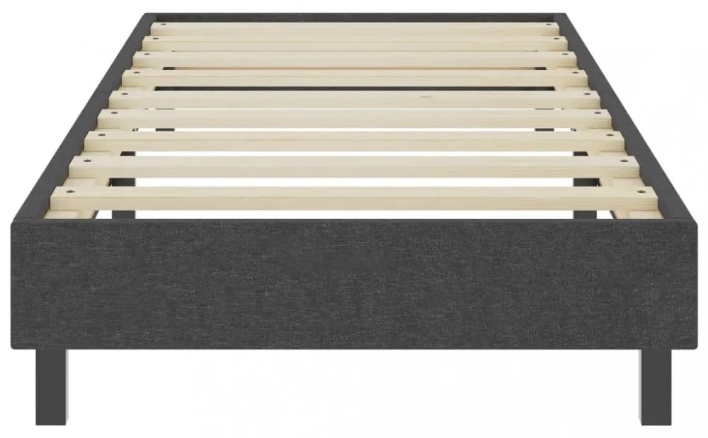 sötétszürke rugós szövetágy 100 x 200 cm