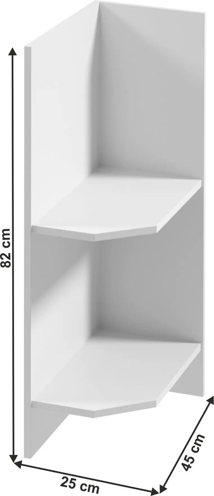 Alsószekrény D25PZ, jobbos, fehér, SICILIA