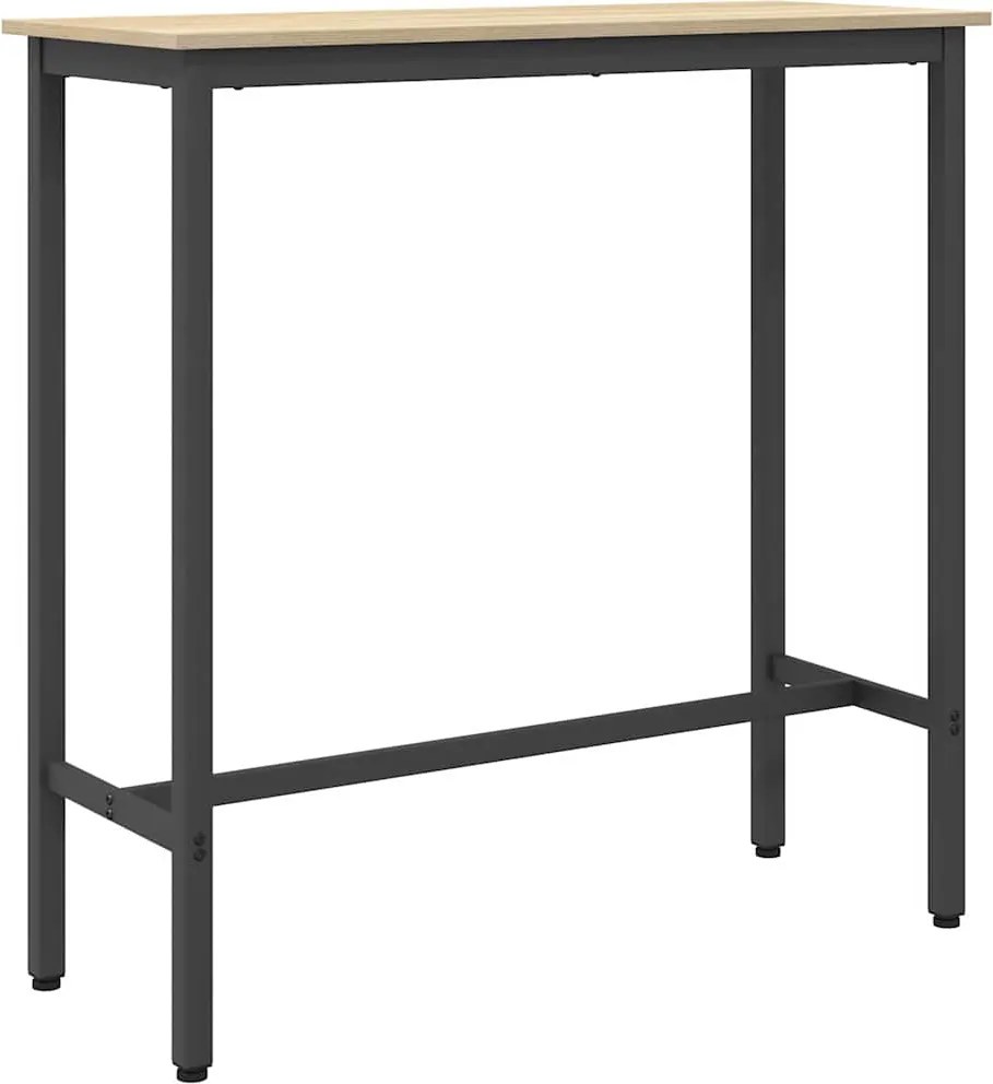 vidaXL asztal Sonoma tölgy 100 x 40 x 100,5 cm Műszaki fa és acél