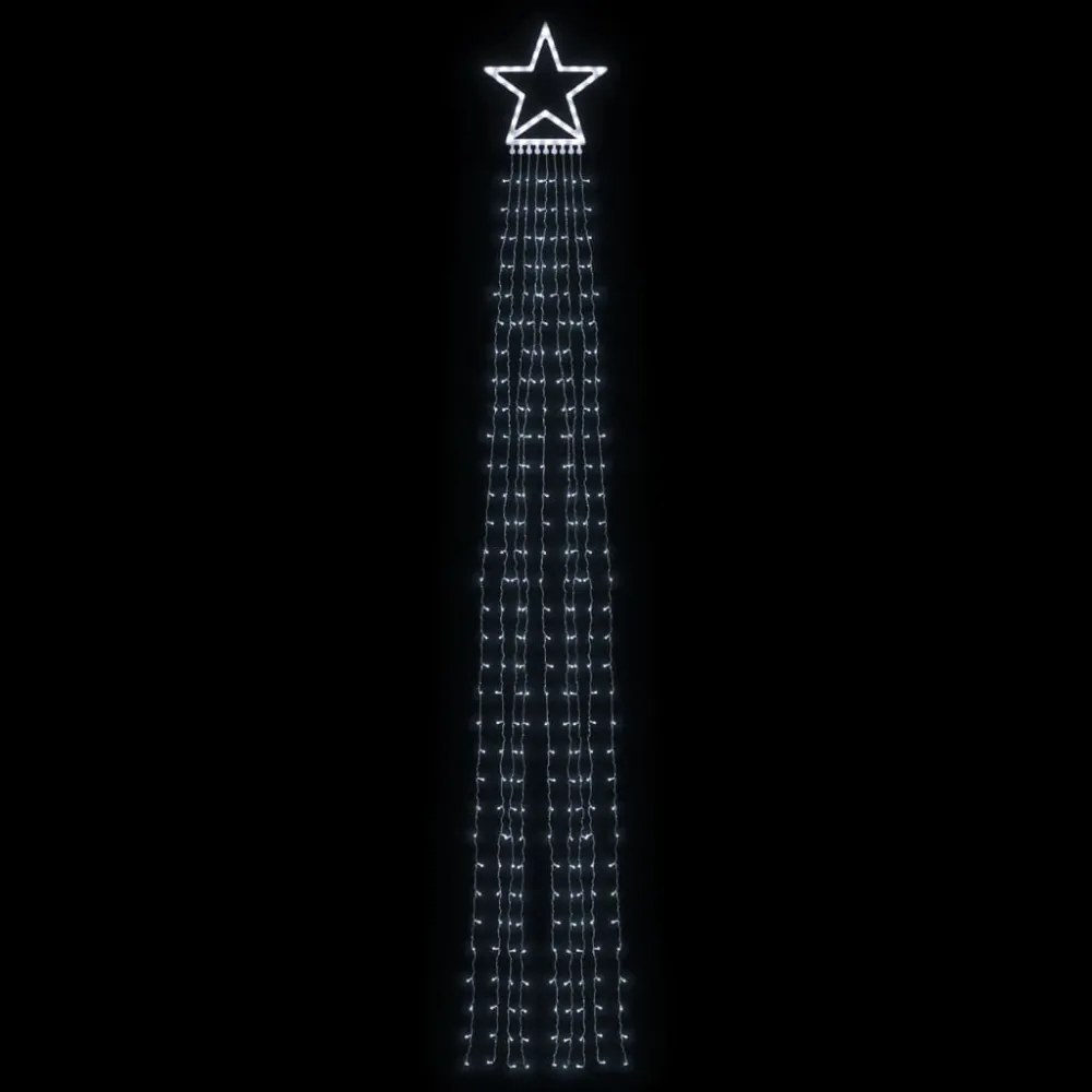hideg fehér 320 LED-es karácsonyfafüzér 375 cm