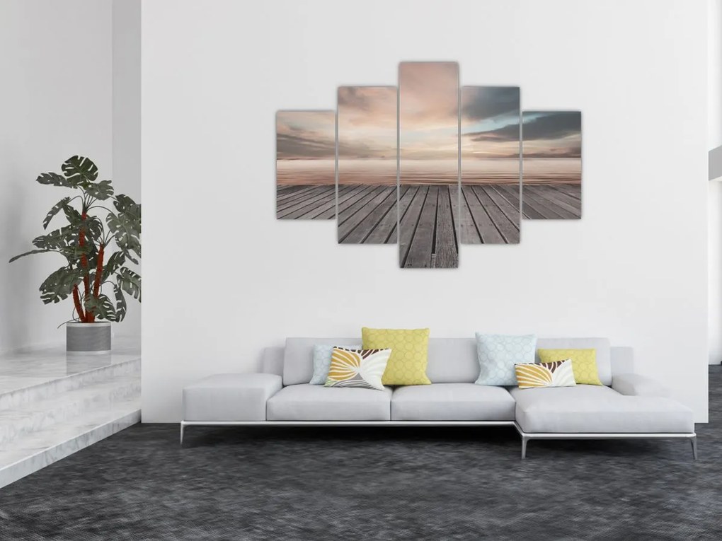 Kép - Móló naplementében (150x105 cm)