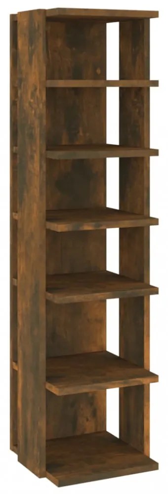 2 db füstös tölgy színű szerelt fa cipőtartó 27,5 x 27 x 102 cm