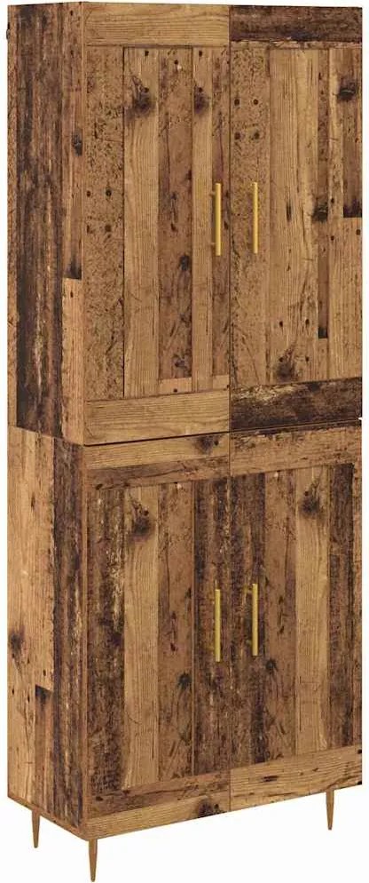 vidaXL Magasfiú Öreg fa 69,5 x 34 x 180 cm Faanyag