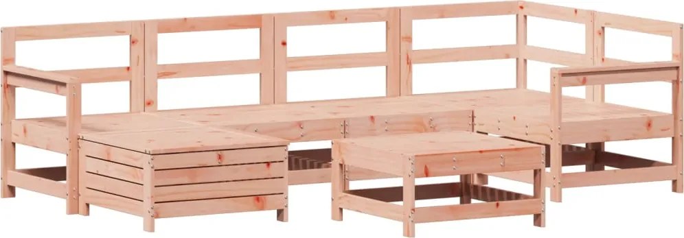 vidaXL 7 részes tömör duglászfenyő kerti kanapészett