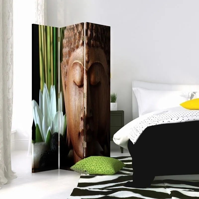 Gario Paraván Fa Buddha Méret: 145 x 170 cm, Kivitelezés: Forgó paraván 360°