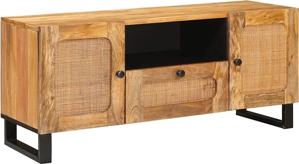 vidaXL TV szekrény fiókkal Barna 105 x 33 x 46 cm Tömör Mangófát