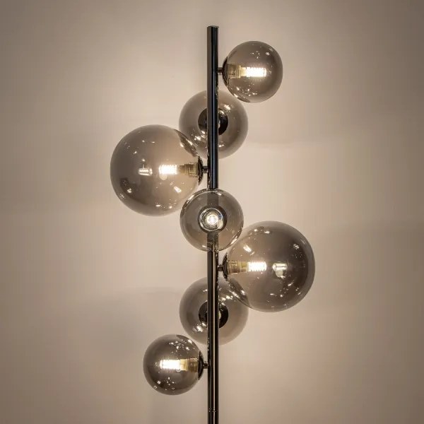 BRILAGI - LED állólámpa MILLA 7xG9/3W/230V fekete króm/füstszínű