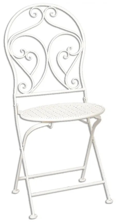 Vintage kerti bútor szett bistro asztal székkel krém