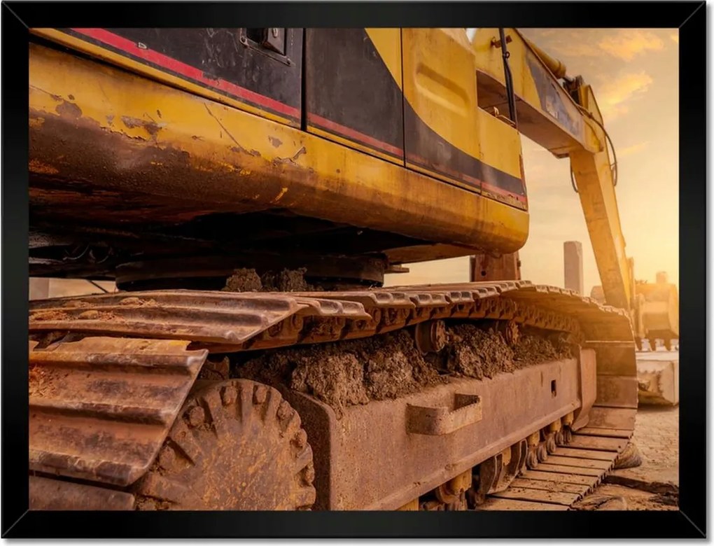 Poszterek keretben 40x30 Lánctalpas kotrógép Építés