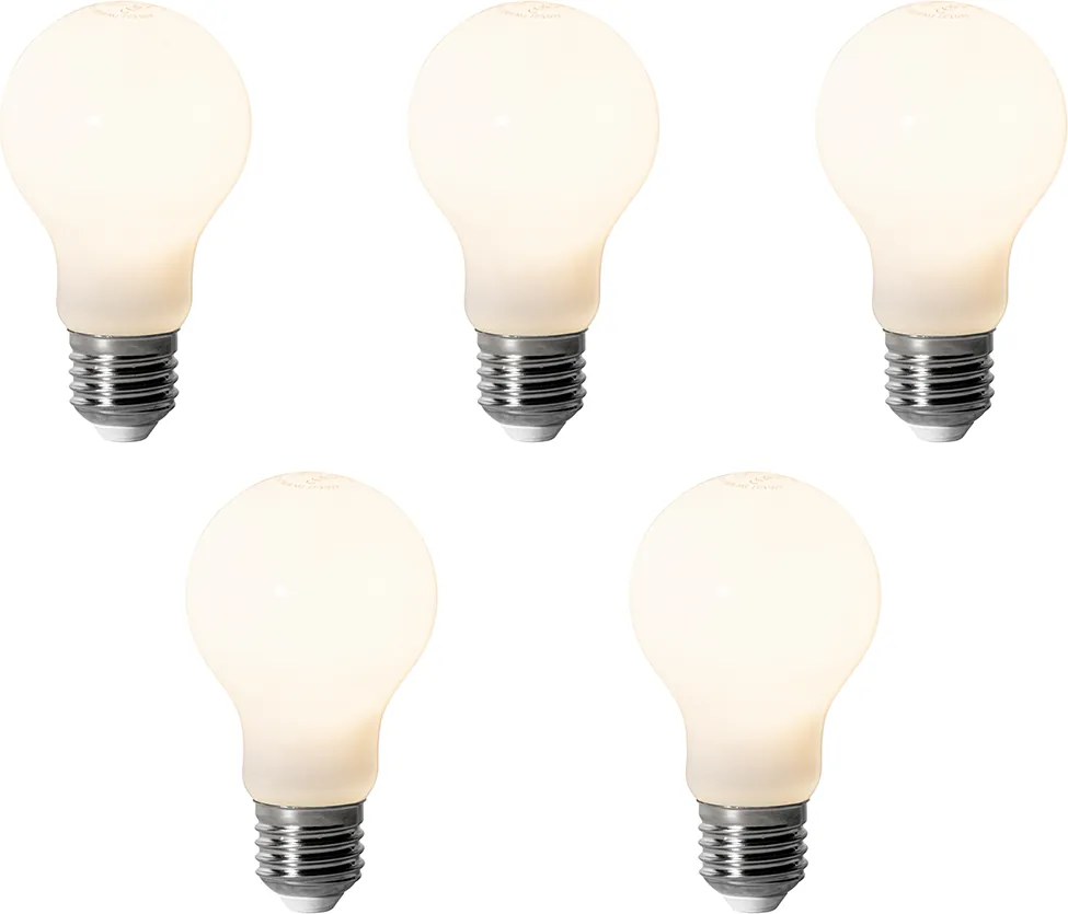 5 db-os E27 szabályozható LED izzó készlet A60 opál 7W 806 lm 3000K