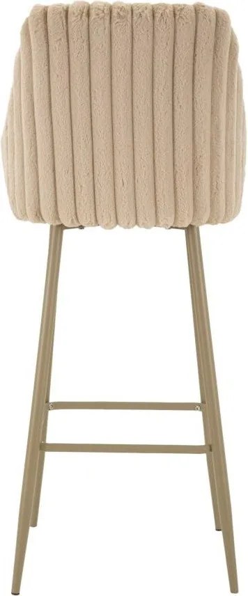 Krémszínű kárpitozott karfás bárszék szett 2 db-os (ülésmagasság 78 cm) Alaska – Mauro Ferretti