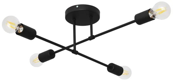 LED Felületre szerelhető csillár CAMBRIDGE 4xE27/8W/230V fekete