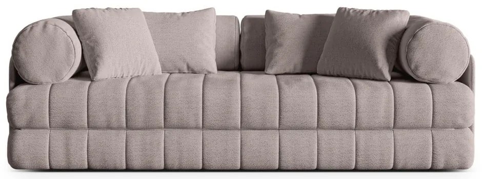 Szürkésbézs buklé kinyitható kanapé 206 cm Kemi – Cosmopolitan Design