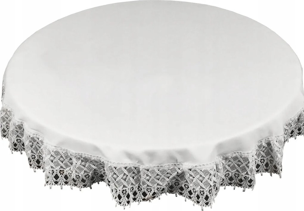 Abrosz Gipszkartonnal 120cm Fehér Dekorációs Asztalra